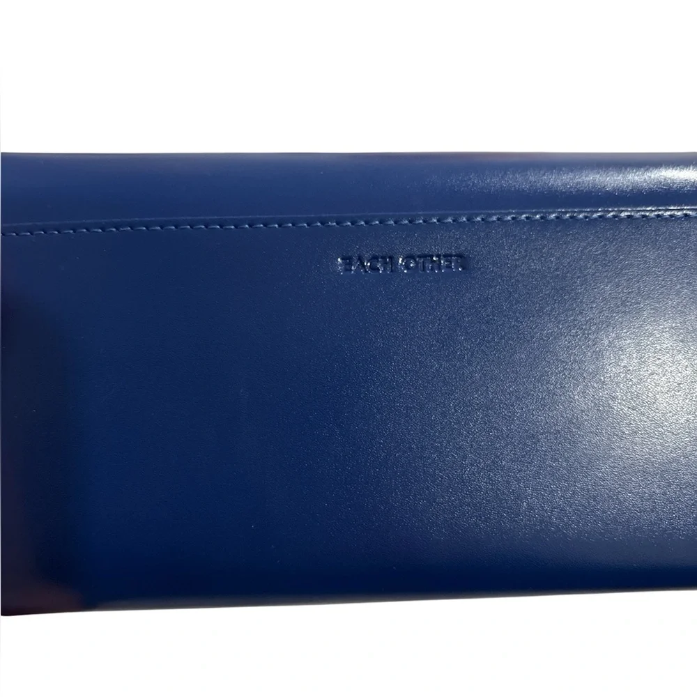 Each Other Paris blue leather long wallet retail $308